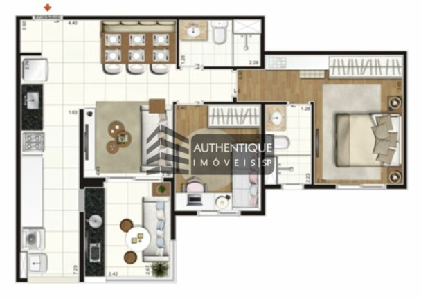 Apartamento com 2 Quartos à Venda, 64 m² em Chácara Inglesa - São Paulo