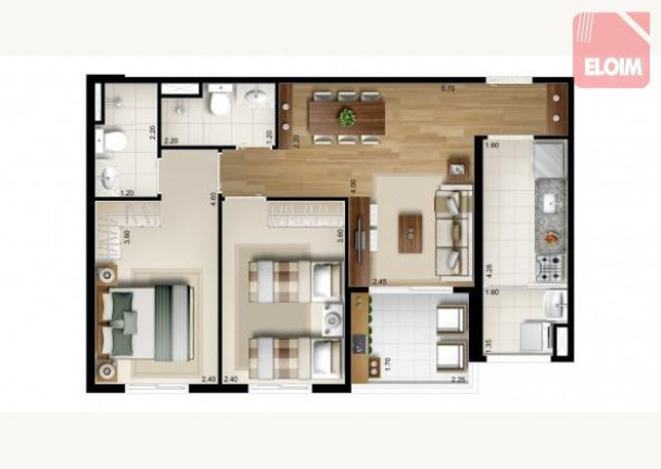 Imagem Apartamento com 2 Quartos à Venda, 56 m² em Bom Retiro - São Paulo Imagem Apartamento com 2 Quartos à Venda, 56 m² em Bom Retiro - São Paulo
