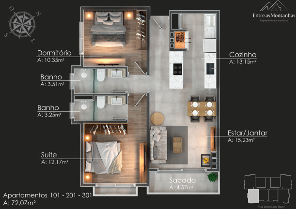 Imagem Apartamento com 1 Quarto à Venda, 51 m² em Várzea Grande - Gramado Imagem Apartamento com 1 Quarto à Venda, 51 m² em Várzea Grande - Gramado