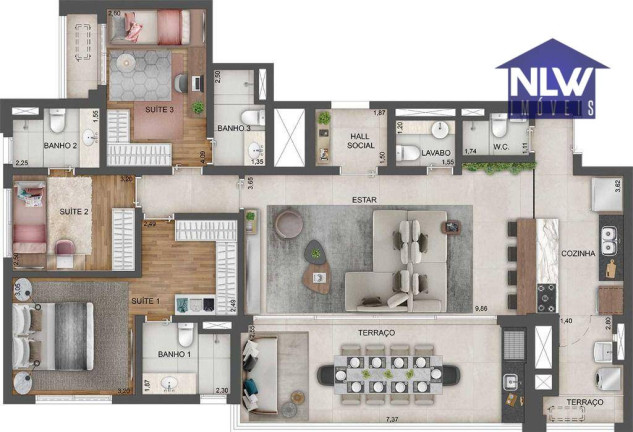 Apartamento com 3 Quartos à Venda, 141 m² em Vila Clementino - São Paulo