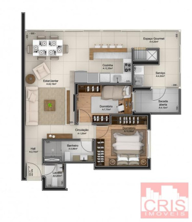 Imagem Apartamento com 2 Quartos à Venda, 87 m² em Cidade Alta - Bento Gonçalves Imagem Apartamento com 2 Quartos à Venda, 87 m² em Cidade Alta - Bento Gonçalves