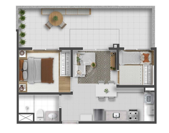 Imagem Apartamento com 2 Quartos à Venda, 38 m² em Picanço - Guarulhos