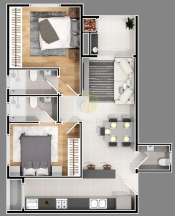 Imagem Apartamento com 2 Quartos à Venda,  em Nações - Balneário Camboriú