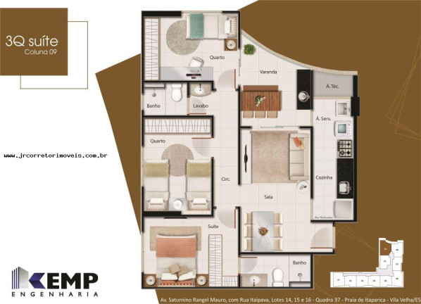 Imagem Apartamento com 3 Quartos à Venda, 70 m² em Praia Itaparica - Vila Velha Imagem Apartamento com 3 Quartos à Venda, 70 m² em Praia Itaparica - Vila Velha