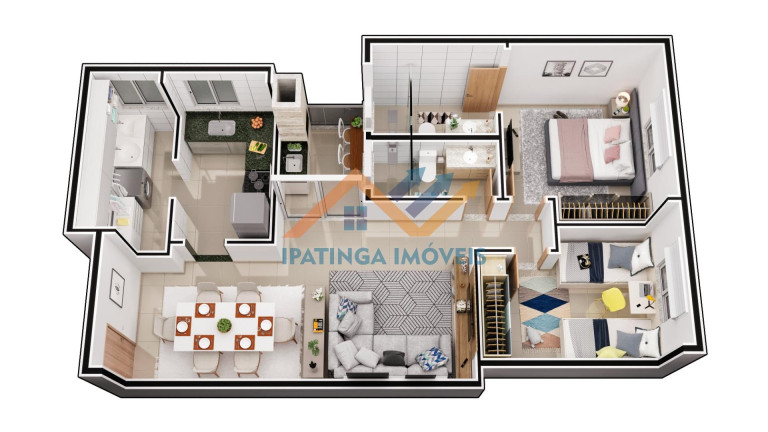 Imagem Apartamento com 2 Quartos à Venda, 68 m² em Veneza - Ipatinga