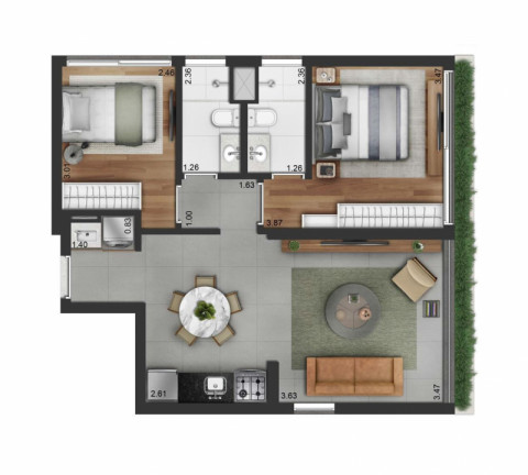 Imagem Apartamento com 2 Quartos à Venda, 63 m² em Moema - São Paulo Imagem Apartamento com 2 Quartos à Venda, 63 m² em Moema - São Paulo