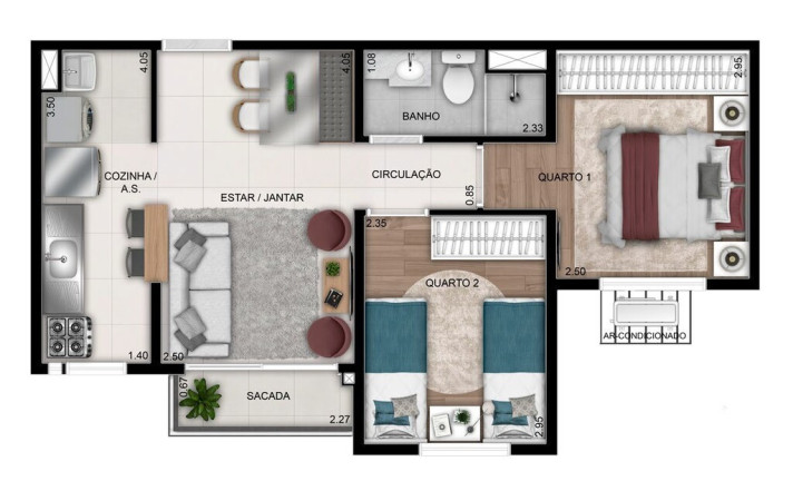 Imagem Apartamento com 3 Quartos à Venda, 61 m² em Parque Amazônia - Goiânia