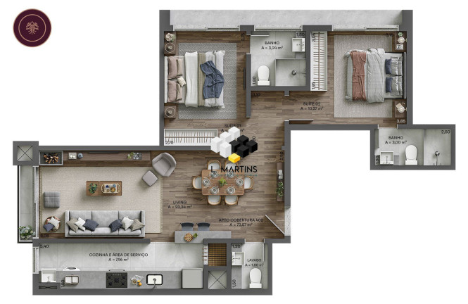 Imagem Apartamento com 2 Quartos à Venda, 75 m² em Carniel - Gramado Imagem Apartamento com 2 Quartos à Venda, 75 m² em Carniel - Gramado