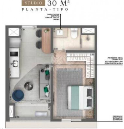 Imagem Apartamento com 1 Quarto à Venda, 30 m² em Campo Belo - São Paulo