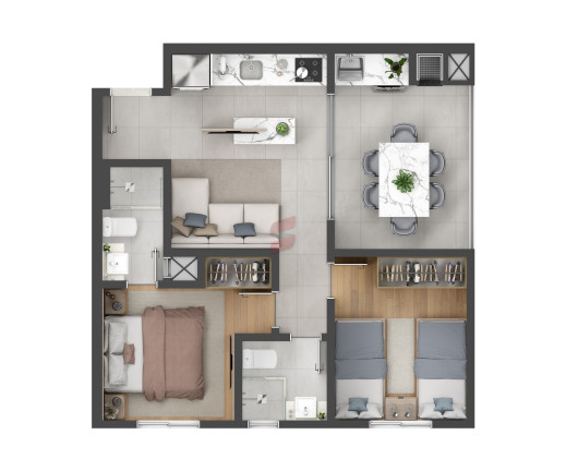 Imagem Apartamento com 1 Quarto à Venda, 36 m² em Centro - Pinhais Imagem Apartamento com 1 Quarto à Venda, 36 m² em Centro - Pinhais
