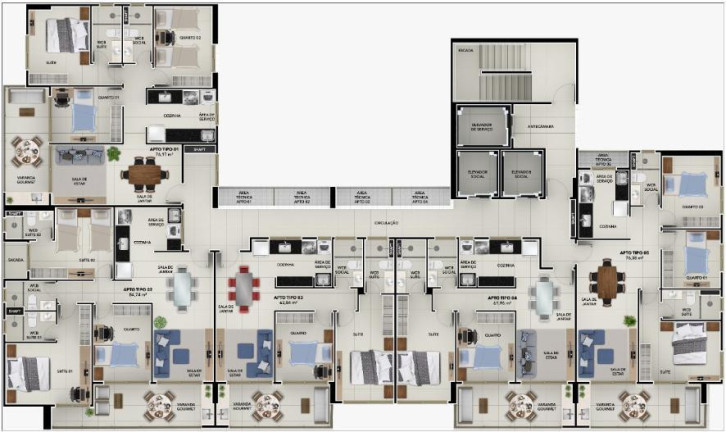 Imagem Apartamento com 2 Quartos à Venda, 61 m² em João Agripino - João Pessoa Imagem Apartamento com 2 Quartos à Venda, 61 m² em João Agripino - João Pessoa