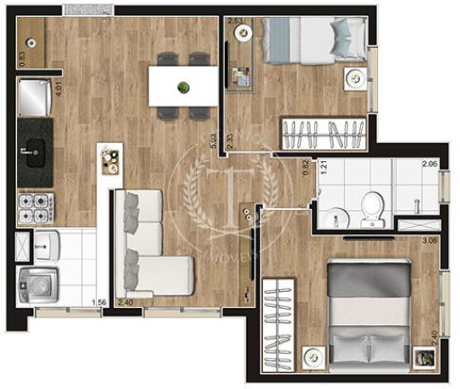Imagem Apartamento com 2 Quartos à Venda, 41 m² em Parque Arariba - São Paulo