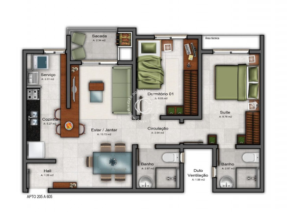 Imagem Apartamento com 2 Quartos à Venda, 58 m² em Camobi - Santa Maria Imagem Apartamento com 2 Quartos à Venda, 58 m² em Camobi - Santa Maria
