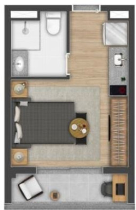 Imagem Imóvel com 1 Quarto à Venda, 48 m² em Brooklin Novo - São Paulo