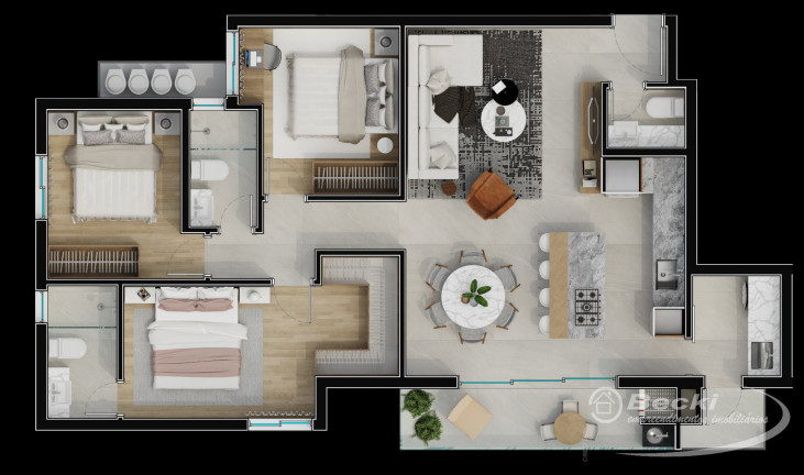 Apartamento com 3 Quartos à Venda, 98 m² em Itapema Do Norte - Itapoá