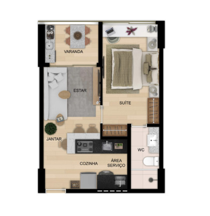 Imagem Apartamento com 1 Quarto à Venda, 36 m² em Espinheiro - Recife