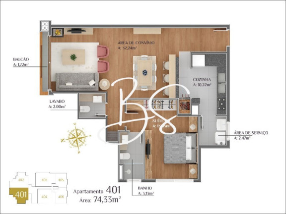 Imagem Apartamento com 1 Quarto à Venda, 58 m² em Lagos Do Bosque - Gramado