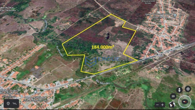 Imagem Terreno à Venda ou Locação, 184.000 m² em Centro - Tururu Imagem Terreno à Venda ou Locação, 184.000 m² em Centro - Tururu