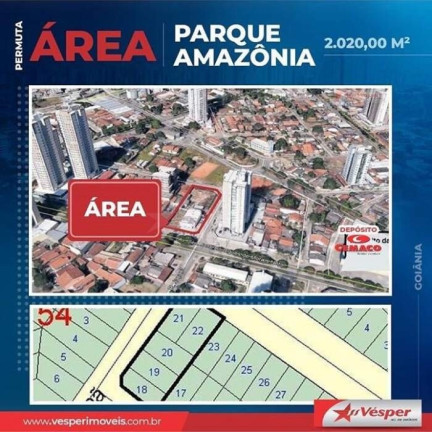 Terreno à Venda, 2.020 m² em Parque Amazônia - Goiânia