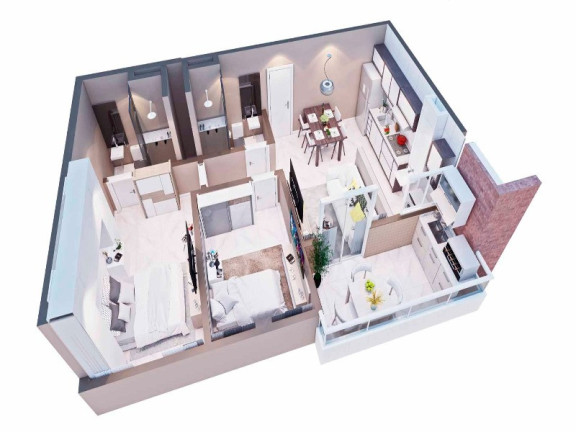 Imagem Apartamento com 2 Quartos à Venda, em Centro - São Vicente Imagem Apartamento com 2 Quartos à Venda, em Centro - São Vicente