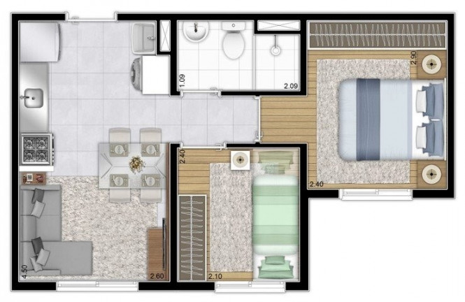 Imagem Imóvel com 2 Quartos à Venda, 32 m² em Itaquera - São Paulo
