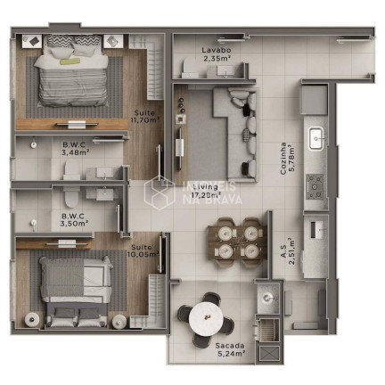 Imagem Apartamento com 2 Quartos à Venda, 69 m² em Centro - Itajaí Imagem Apartamento com 2 Quartos à Venda, 69 m² em Centro - Itajaí