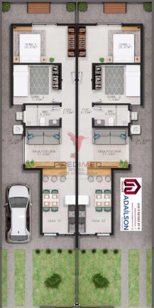 Imagem Casa com 2 Quartos à Venda, 60 m² em Forquilhas - São José