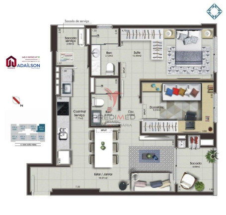 Imagem Apartamento com 2 Quartos à Venda, 80 m² em Campinas - São José Imagem Apartamento com 2 Quartos à Venda, 80 m² em Campinas - São José