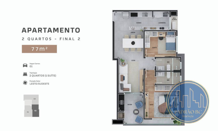 Imagem Apartamento com 2 Quartos à Venda, 70 m² em Batel - Curitiba Imagem Apartamento com 2 Quartos à Venda, 70 m² em Batel - Curitiba
