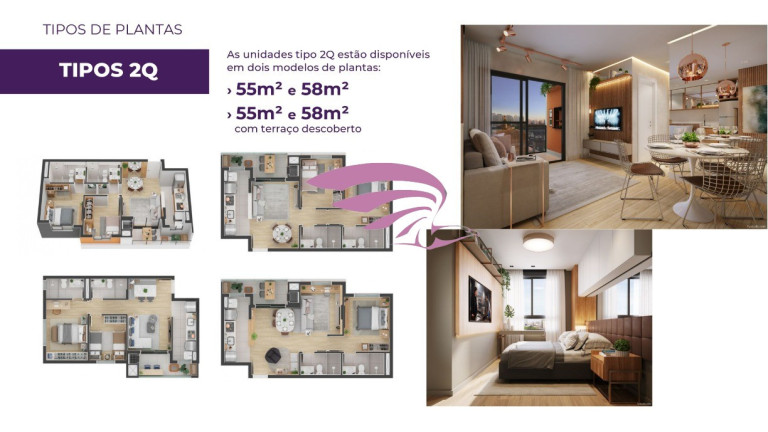 Imagem Imóvel com 2 Quartos à Venda, 54 m² em Portão - Curitiba Imagem Imóvel com 2 Quartos à Venda, 54 m² em Portão - Curitiba