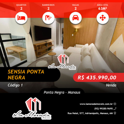 Imagem Apartamento com 2 Quartos à Venda, 63 m² em Ponta Negra - Manaus Imagem Apartamento com 2 Quartos à Venda, 63 m² em Ponta Negra - Manaus