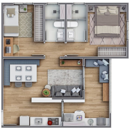 Imagem Apartamento com 2 Quartos à Venda, 55 m² em São Pedro - Osasco