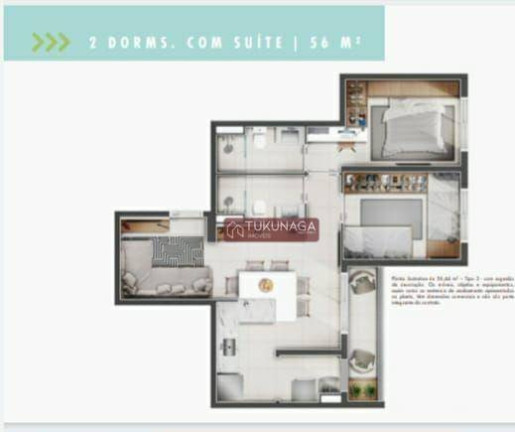 Imagem Apartamento com 2 Quartos à Venda, 56 m² em Vila Rosália - Guarulhos Imagem Apartamento com 2 Quartos à Venda, 56 m² em Vila Rosália - Guarulhos