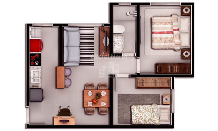 Imagem Apartamento com 2 Quartos à Venda, 58 m² em Carvalho - Itajaí Imagem Apartamento com 2 Quartos à Venda, 58 m² em Carvalho - Itajaí