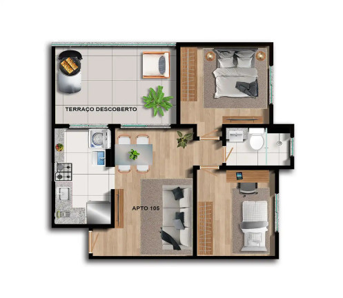 Imagem Apartamento com 2 Quartos à Venda, 49 m² em Gameleira - Belo Horizonte