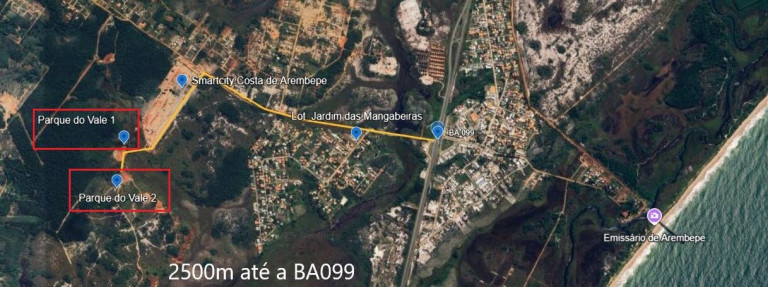 Imagem Terreno à Venda, 200 m² em Arembepe - Camaçari Imagem Terreno à Venda, 200 m² em Arembepe - Camaçari