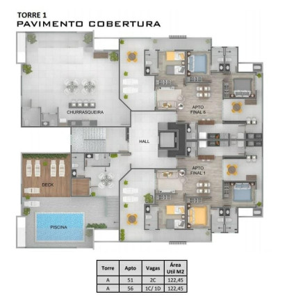 Cobertura com 3 Quartos à Venda, 122 m² em Itaguá - Ubatuba