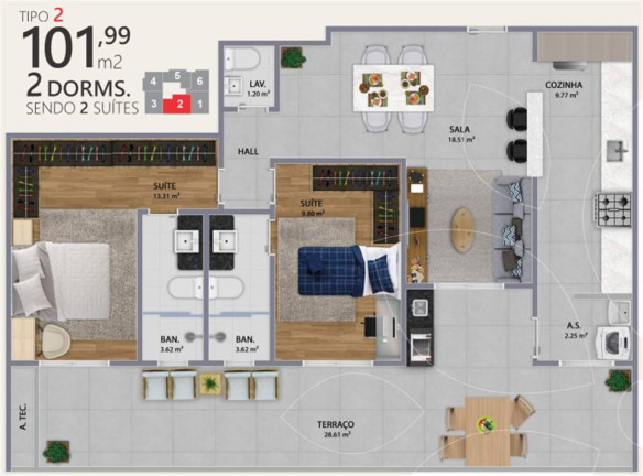 Imagem Apartamento com 2 Quartos à Venda, 101 m² em Forte - Praia Grande Imagem Apartamento com 2 Quartos à Venda, 101 m² em Forte - Praia Grande