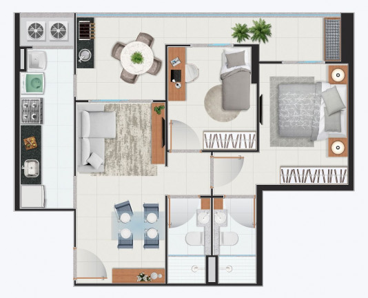 Imagem Apartamento com 1 Quarto à Venda, 71 m² em Praia De Itaparica - Vila Velha