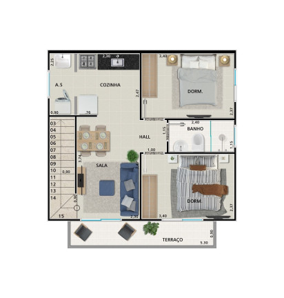 Casa com 2 Quartos à Venda, 44 m² em Vila Sônia - Praia Grande