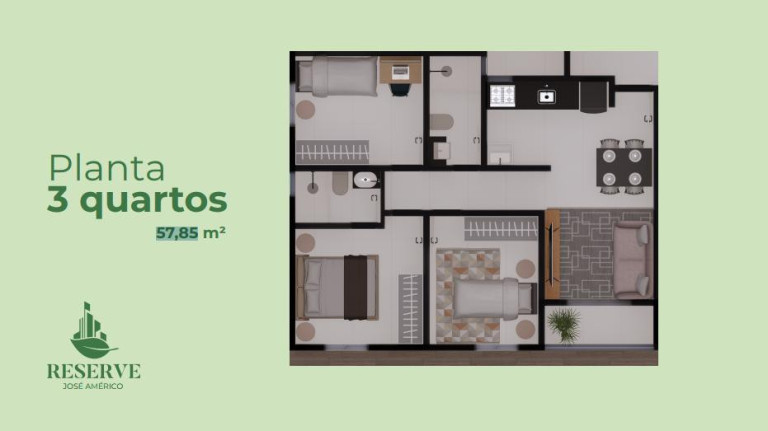 Imagem Apartamento com 2 Quartos à Venda, 49 m² em Cidade Dos Colibris - João Pessoa Imagem Apartamento com 2 Quartos à Venda, 49 m² em Cidade Dos Colibris - João Pessoa