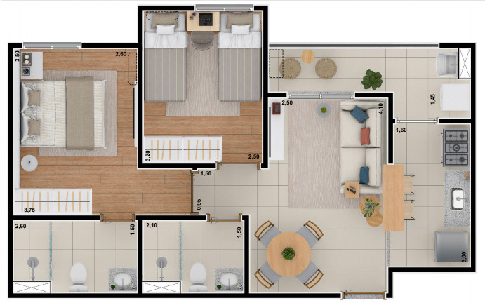 Imagem Apartamento com 2 Quartos à Venda, 55 m² em Jardim Europa - Sorocaba Imagem Apartamento com 2 Quartos à Venda, 55 m² em Jardim Europa - Sorocaba