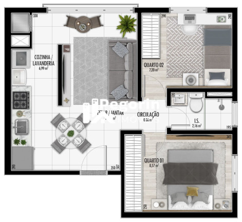 Imagem Apartamento com 2 Quartos à Venda, 45 m² em Santa Cândida - Curitiba Imagem Apartamento com 2 Quartos à Venda, 45 m² em Santa Cândida - Curitiba