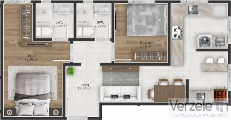 Imagem Apartamento com 2 Quartos à Venda, 56 m² em Morretes - Itapema
