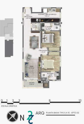 Imagem Apartamento com 2 Quartos à Venda, 75 m² em Centro - Passo Fundo Imagem Apartamento com 2 Quartos à Venda, 75 m² em Centro - Passo Fundo