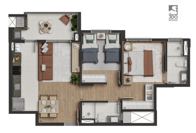 Imagem Apartamento com 2 Quartos à Venda, 58 m² em Campo Comprido - Curitiba Imagem Apartamento com 2 Quartos à Venda, 58 m² em Campo Comprido - Curitiba
