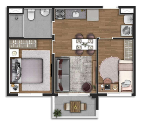 Apartamento com 2 Quartos à Venda, 40 m² em Ipiranga - São Paulo