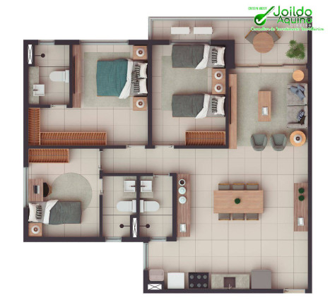Imagem Apartamento com 3 Quartos à Venda, 68 m² em Presidente Kennedy - Fortaleza