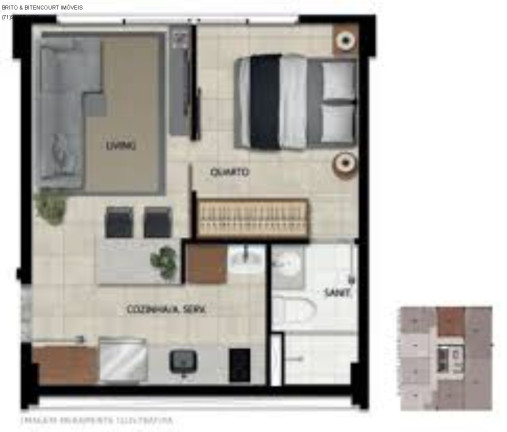 Imagem Imóvel com 1 Quarto à Venda, 29 m² em Imbuí - Salvador Imagem Imóvel com 1 Quarto à Venda, 29 m² em Imbuí - Salvador