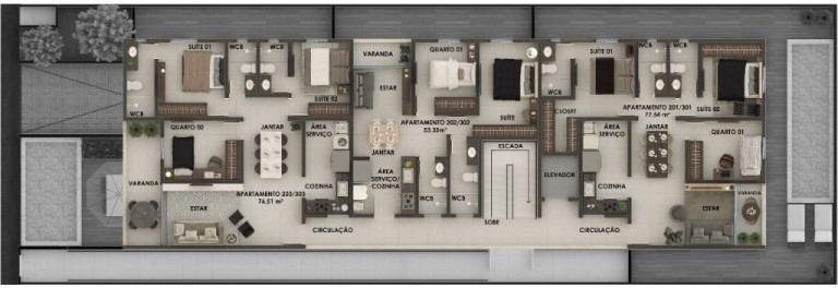 Imagem Apartamento com 3 Quartos à Venda, 72 m² em Bancários - João Pessoa